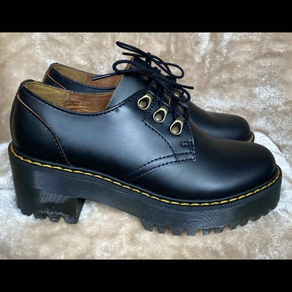 Dr. Martens Black Platform Shoes